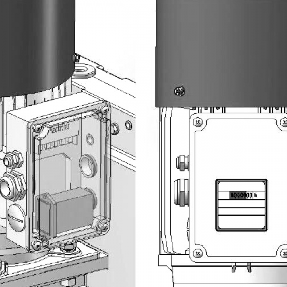 Hour counter in the UNILIFT connection box